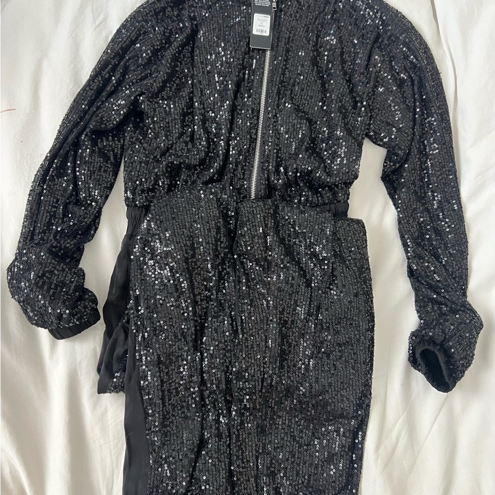 Black Sequin Jumpsuit